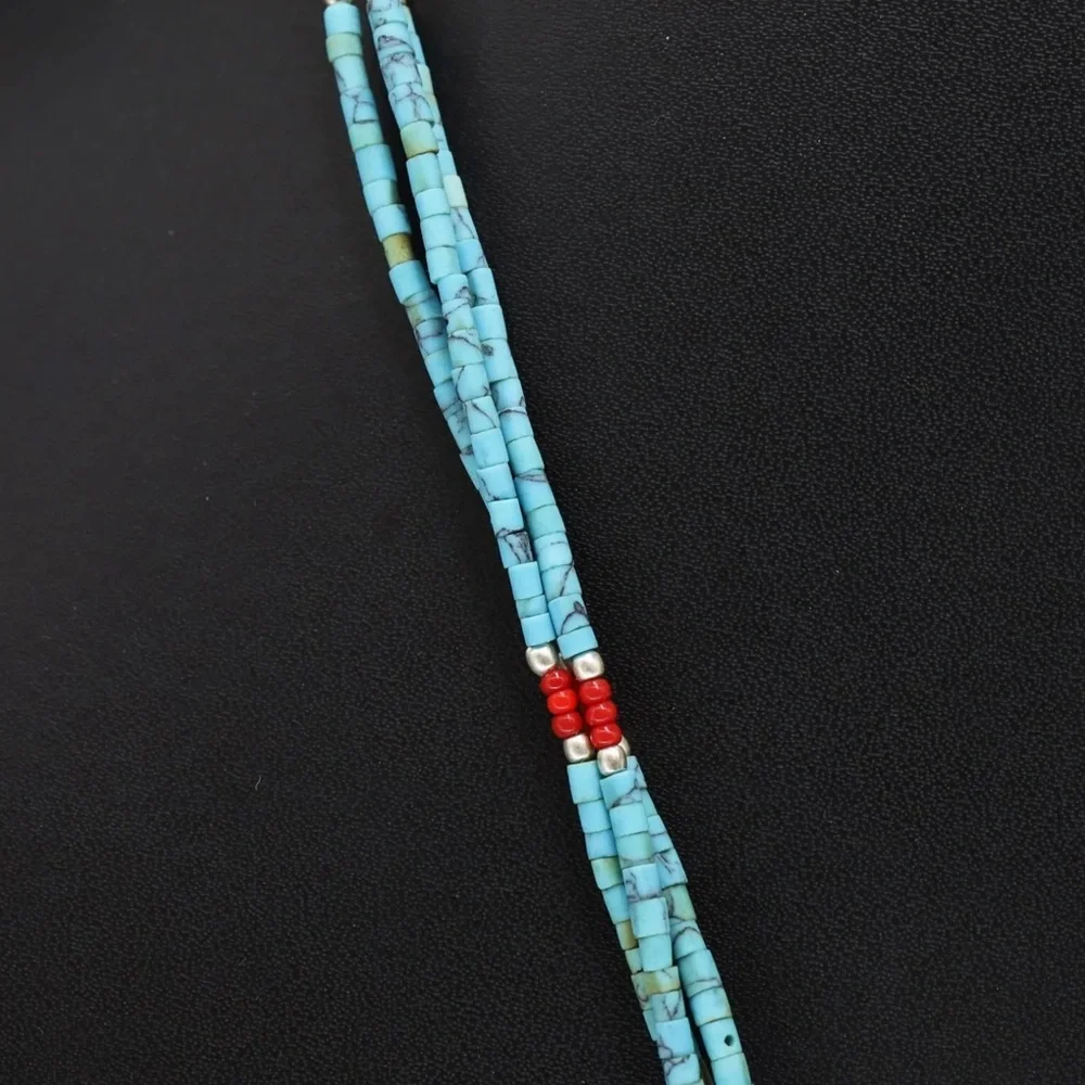 Tibetan silver Lapis, turquoise and coral Nepali necklace